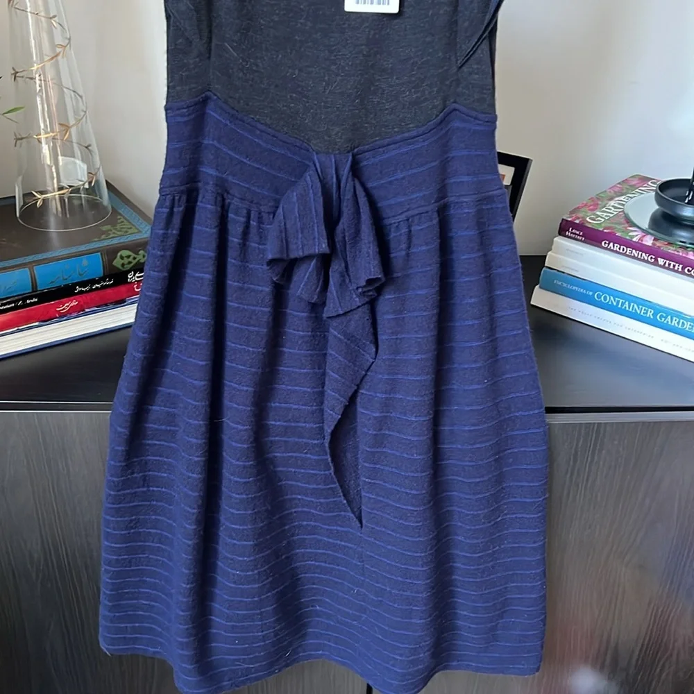 New Anthropology dress in size M and colors dark gray and two shades of blue - Picture 3 of 14